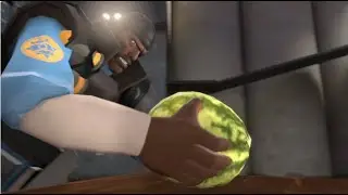 Demoman smashes watermelon (sfm)