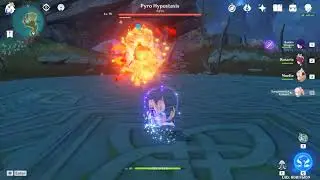C6 Kokomi (80/80) vs Pyro Hypostatis (no buffs, no support)