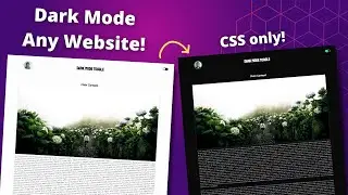 How To Add DARK MODE To Your Website Using Only CSS | Dark Mode Toggle Feature CSS