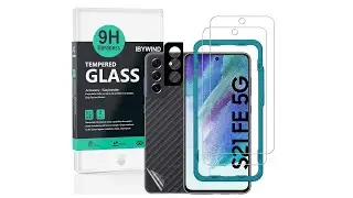 Samsung  S21 FE 5G Tempered glass ibywind Protector With Easy Install Kit & Camera Lens Protector
