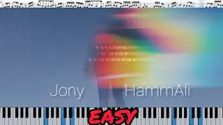 JONY, HammAli - Наверно ты меня не помнишь (кавер на пианино + ноты) EASY