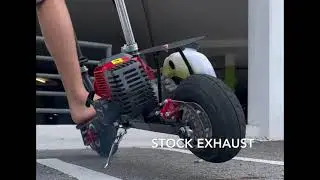 49cc chinaped exhaust muffler updgrade