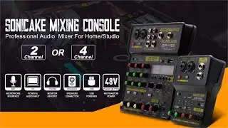 SONICAKE Mixing Console Professional Audio Mixer for Home/Studio (QAI-100)