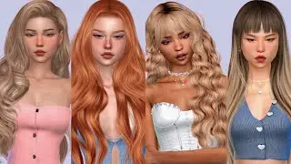 MEGA PACK OF 4 ALPHA FEMALE SIMS + Hair, Clothing & Accessories - The Sims 4