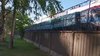 Метропоезд 81-717.5/714.5 "Номерной" (ЛВЗ/ВМ) на открытом участке ЗЛ!