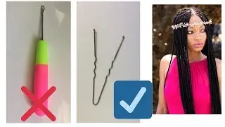 MEJOR TRUCO.TRENZAS DE CROCHET SIN EL GANCHILLO CROCHET .NUEVA TECNICA CON PASADOR