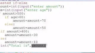 nested if else in python