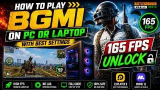 HOW TO BGMI ON PC OR LAPTOP WITH HACK WITHOUT ANY BAN 165 FPS UNLOCK
