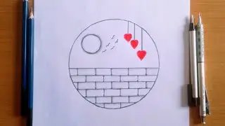Circle Drawing || Easy drawing #drawing ||Scenery Drawing #art #easydrawing #drawingtutorial #viral