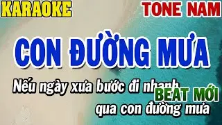 Karaoke Con Đường Mưa Tone Nam | Karaoke Beat Mới | 84
