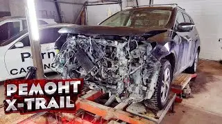 КУЗОВНОЙ РЕМОНТ NISSAN X-TRAIL ПОСЛЕ ДТП. Работа на стапеле, сварочные работы. AUTO BODY REPAIR