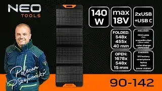 Panel słoneczny przenośny 140W, ładowarka solarna 90-142 NEO