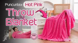 Puncuntex Hot Pink Throw Blanket