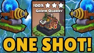 How to One Shot Golem Quarry | Default Layout | Best Clan Capital Attack Strategy | Clash of Clans