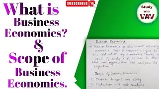 What is Business Economics||Scope of Business Economics||Full Explain||In Hindi||BCA||