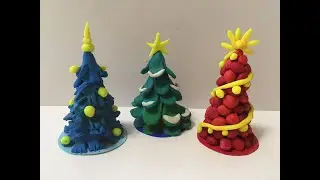 Лепим праздничные ёлочки.