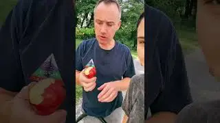 First homegrown apples of the year on our small farm in East Tennessee!
