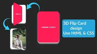 Flipping Card Effect using Pure HTML and CSS3 | card hover effect use Html  Css  | WebCube Tutorials