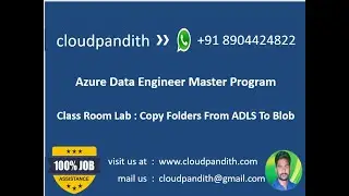 Week01. Class Room Lab : ADF Project : Copy multiple Data Lake folders to Blob with Lookup & ForEach