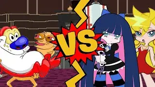 M.U.G.E.N. Battles | Ren Höek/Stimpy vs Panty Anarchy/Stocking