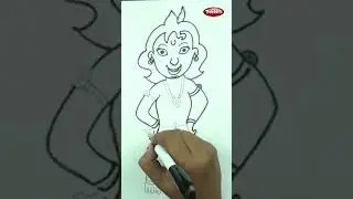 Lord Krishna Drawing (full body) | How To Draw God Krishna | Janmashtami Drawing Easy