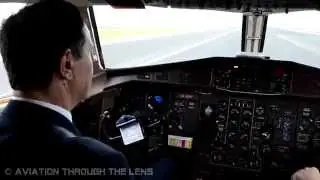 ATR 42 smooth landing at LGAV with approach turbulence