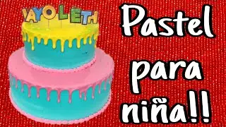 Pastel para Niña, Pastel de 2 pisos para niña!!