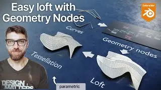 Lazy + Awesomely fast Loft in Geometry Nodes and tessellate with Tissue