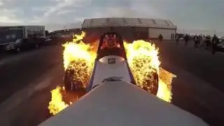 Dorris Dormouse Fire Burnout - Dragstalgia 2017 - Including Onboard