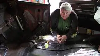 Self stick sound deadening mats to cover holes in floor.