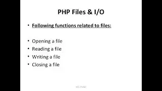 PHP-FILE INPUT OUTPUT FUNCTION