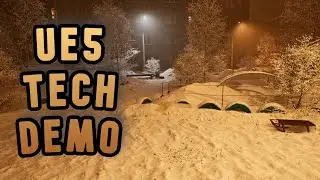 Night Winter Walk | ULTRA REALISTIC TECH DEMO | UNREAL ENGINE 5.1 | RTX 4090