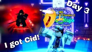 Grinding Nightmare Hunt Until Day 7 in Anime Adventures! Day 3 | I got Cid! | Roblox