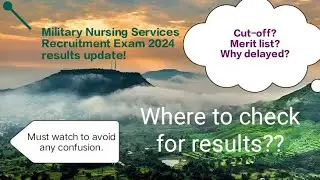 Military Nursing Services 2024 recruitment exam Result update! #mns2024 #nursingrecruitment