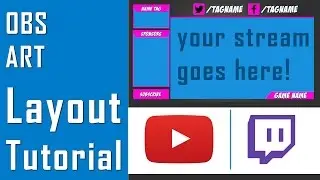 How to make a layout for Live Streaming on YouTube using OBS Tutorial