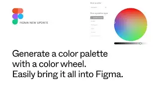 Generate a color palette using Figma's New Plugin is amazing  |  Color wheel palette generator