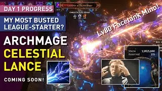 The Most BUSTED Starter Build I ever played!【Lv80 Archmage Celestial Lance】facetank T16 MINO! 3.24
