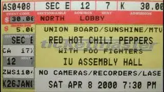 Red Hot Chili Peppers ~ April 8, 2000 ~ The Assembly Hall ~ Bloomington, IN