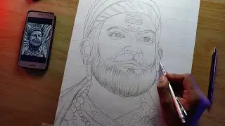 Outline drawing of Chhatrapati Shivaji Maharaj 🚩