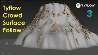 INSECT CROWD _ SURFACE FOLLOW TYFLOW TUTORIALS + MAX SCENE DOWNLOAD