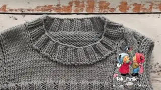 Bisiklet Yaka  ( Yuvarlak yaka) Lastiği Nasıl Örülür‼️/ Dikişsiz Bebe Yaka ❗️