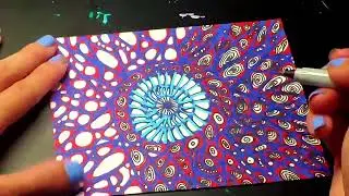 Holey Red and Blue Web Time Lapse