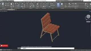 Autocad 3D Design Wooden Chair Modeling  beginners