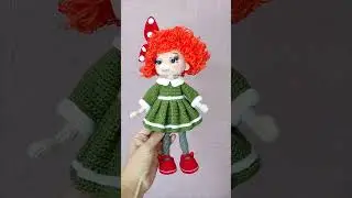 "Милота" высота 28 см. Одежда, обувь съёмная. Куколка  на проволочном каркасе, голова поворотная.