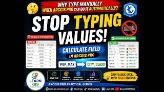 Stop Typing Attribute Values Manually | Calculate Field in ArcGIS Pro