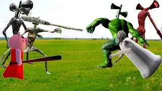 Теам Siren Head Best Monster Battle vs Pipe Head vs Cartoon Cat vs tank head vs Great Megaphone head