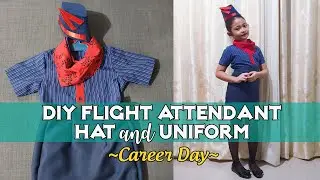 DIY Flight Attendant Hat and Uniform | Career Day Costume