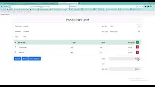 Full Invoice part 12 with google App Scrip, HTML, CSS without VS