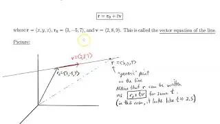 Section 11.5 Parametric Equations of Lines