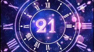 Happy New Year CLOCK 2021   Countdown Timer with Sound Effects and Voice 4K